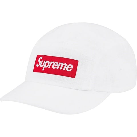 Supreme Linen Camp Cap - White