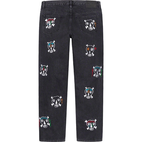 Clayton Patterson/Supreme Skulls Embroidered Regular Jean - Supreme