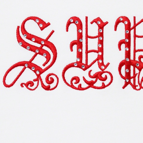 Old English Rhinestone S/S Top - Supreme