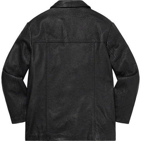 Supreme Braided Leather Overcoat - Black