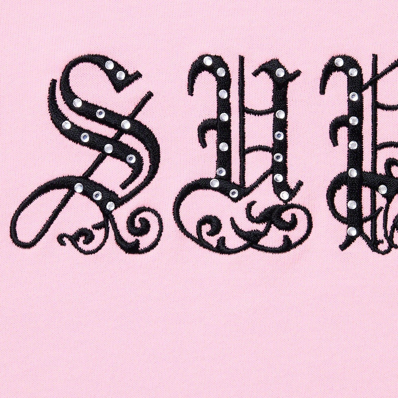 Supreme Old English Rhinestone S S Top (SS21) - Light Pink - $78