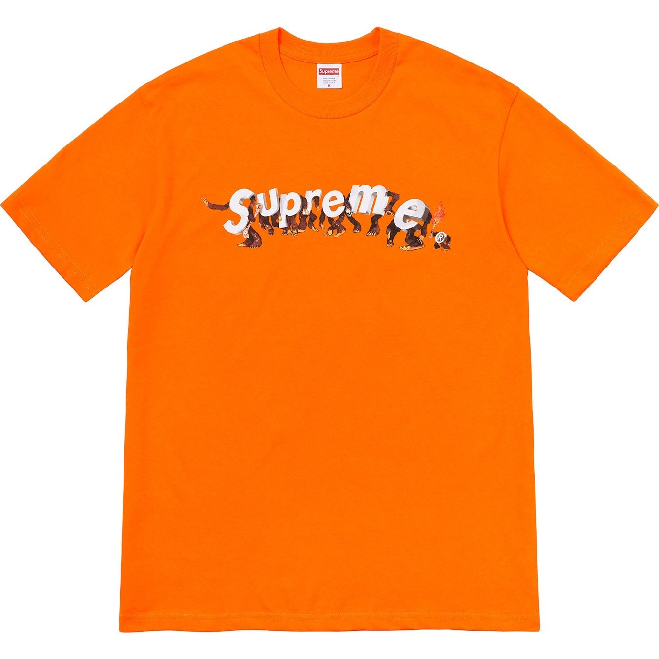 Supreme Apes Tee (SS21) - Orange - $38