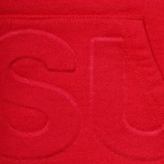 Supreme Embossed Logos Hooded Sweatshirt (SS21) - Red