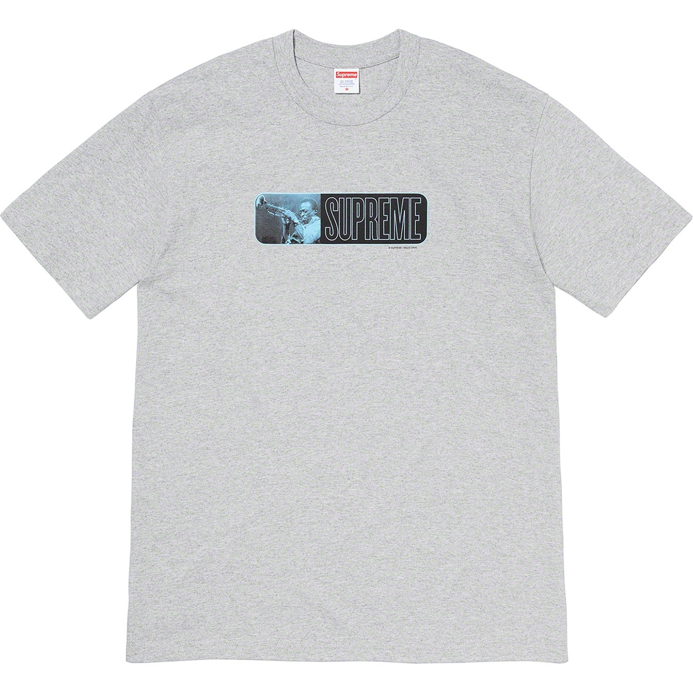 Supreme Miles Davis Tee (SS21) - Heather Grey - $44