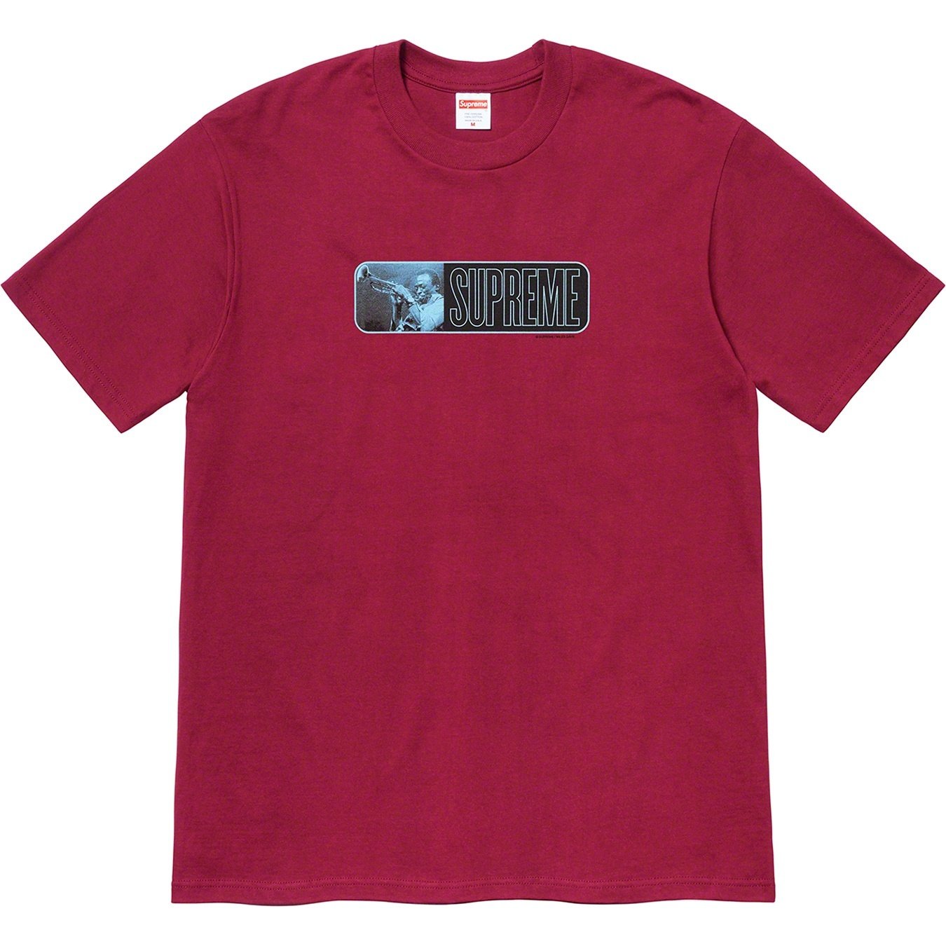 Supreme Miles Davis Tee (SS21) - Cardinal - $44