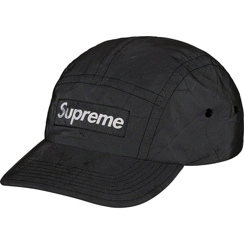 Supreme Reflective Dyed Camp Cap - Black