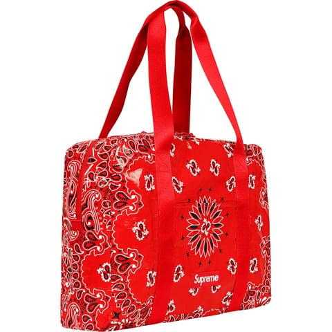 Supreme Bandana Tarp Small Duffle Bag - Red