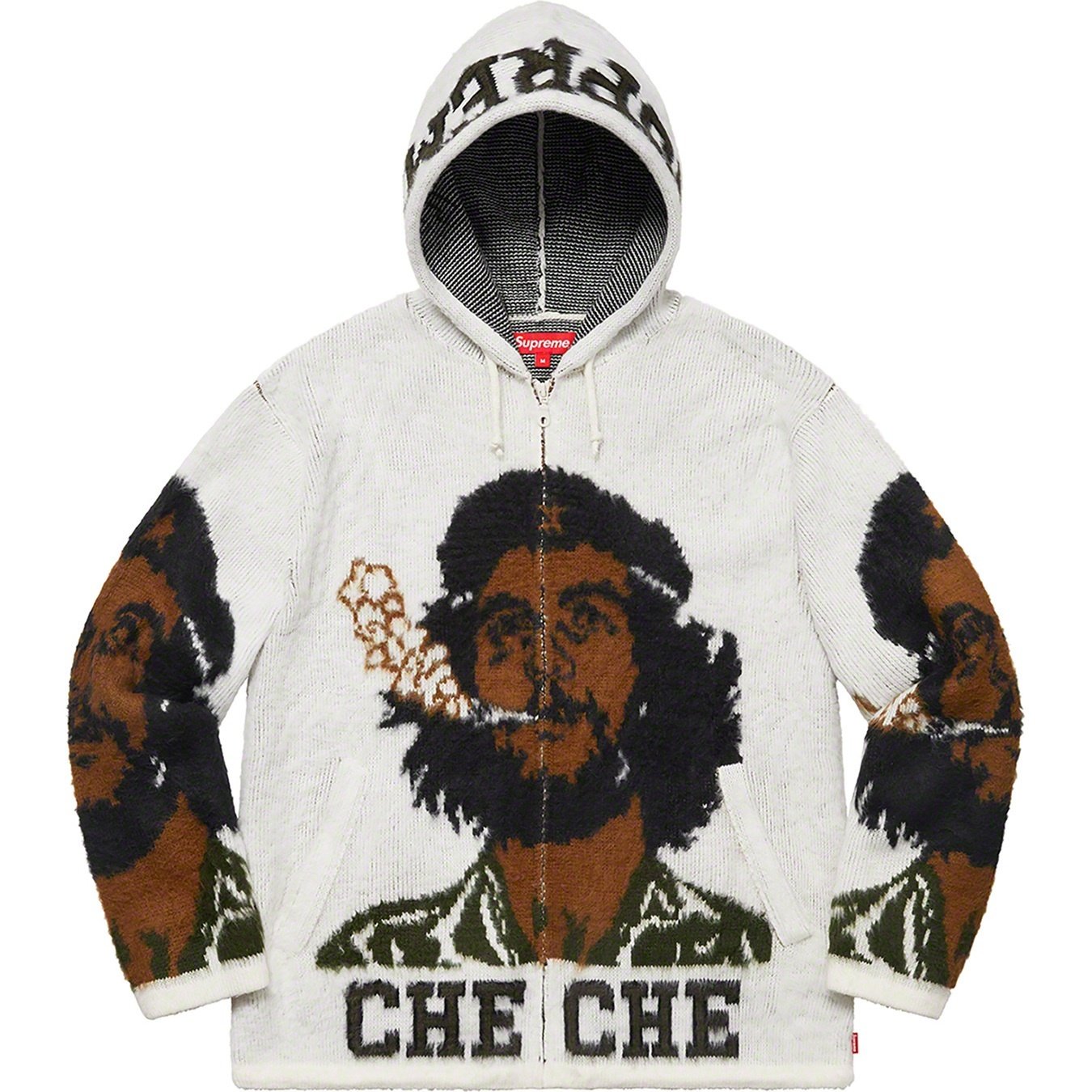Supreme Che Hooded Zip Up Sweater (SS21) - White - $248