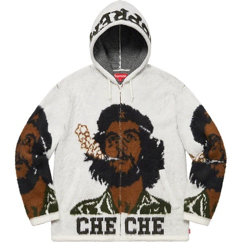 Supreme Che Hooded Zip Up Sweater - White