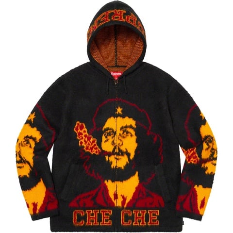 Supreme Che Hooded Zip Up Sweater - Black