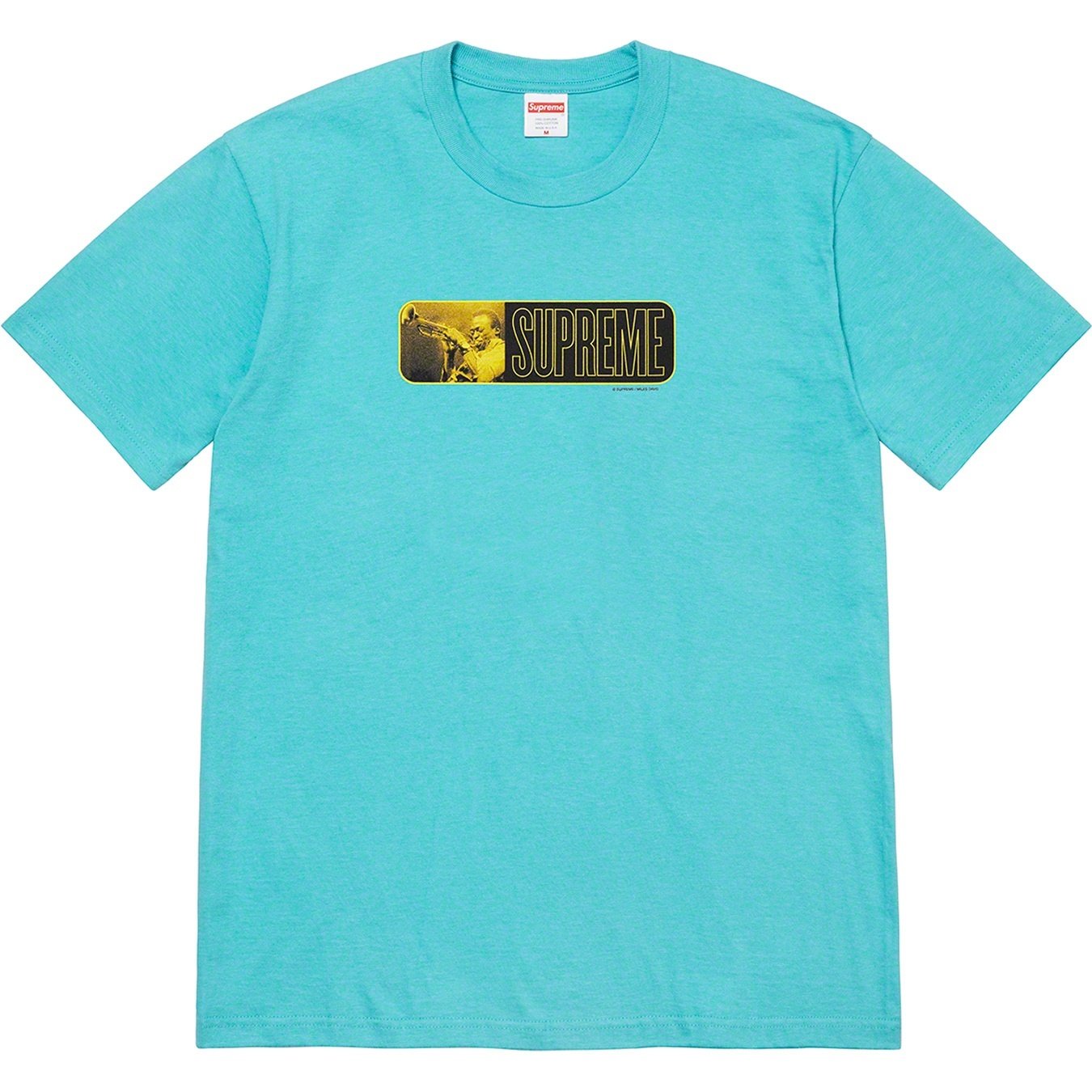Supreme Miles Davis Tee (SS21) - Light Teal - $44