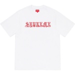 Supreme Old English Rhinestone S S Top (SS21) - White