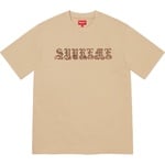 Supreme Old English Rhinestone S S Top (SS21) - Tan