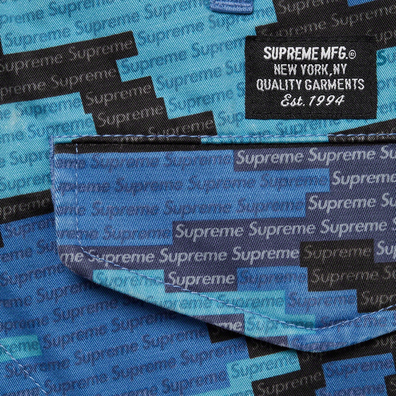 Supreme Cargo Pant (SS21) - Blue Camo - $158