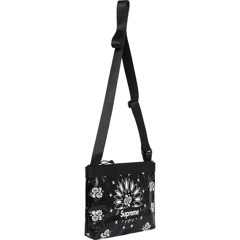 Supreme Bandana Tarp Side Bag - Black