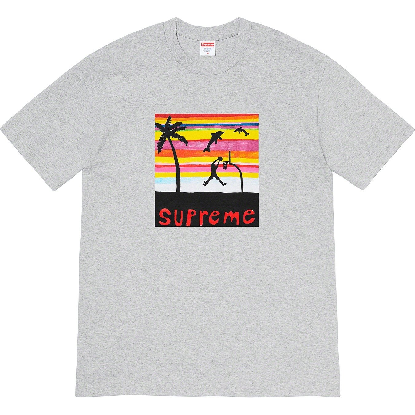 Supreme Dunk Tee (SS21) - Heather Grey - $38
