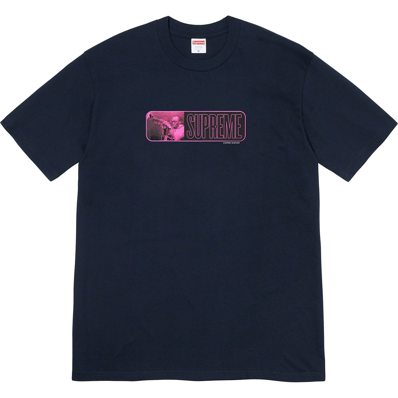 Supreme Miles Davis Tee (SS21) - Navy - $44