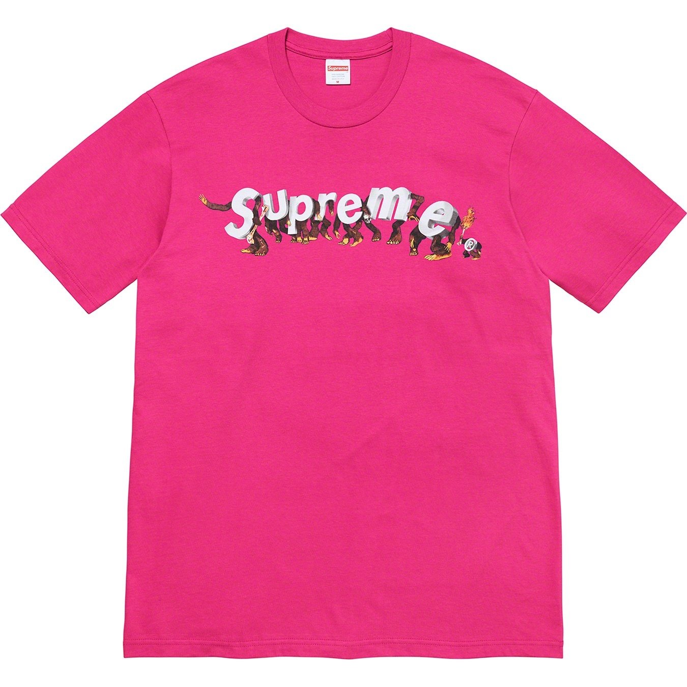 Supreme Apes Tee (SS21) - Pink - $38