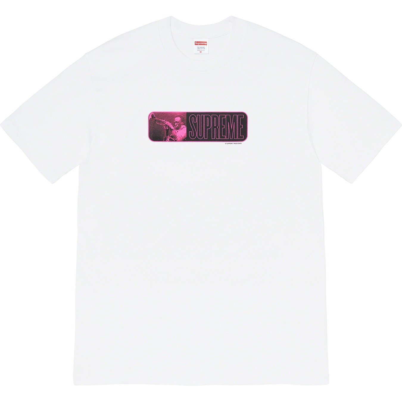 Supreme Miles Davis Tee (SS21) - White - $44