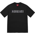 Supreme Old English Rhinestone S S Top (SS21) - Black