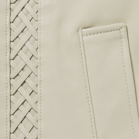 Supreme Braided Leather Overcoat - Sand