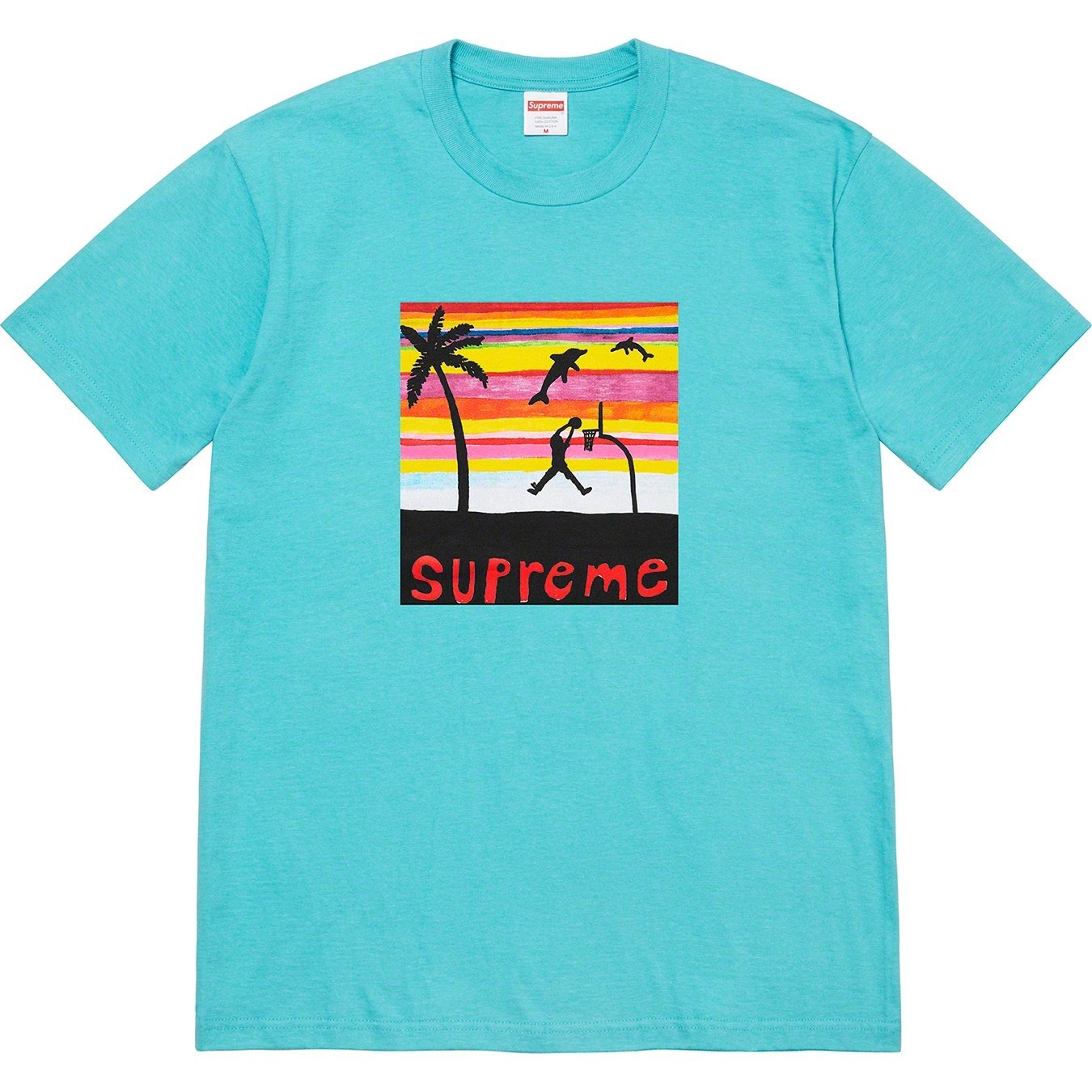 Supreme Dunk Tee (SS21) - Light Teal - $38