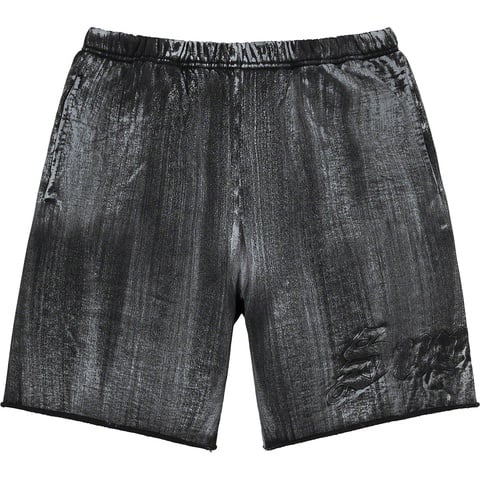 Supreme Brush Stroke Sweatshort - Black