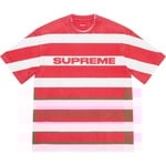 Supreme Printed Stripe S S Top (SS21) - Red