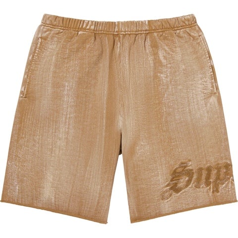Supreme Brush Stroke Sweatshort - Dark Tan