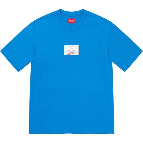 Supreme Signature Label S/S Top - Bright Blue