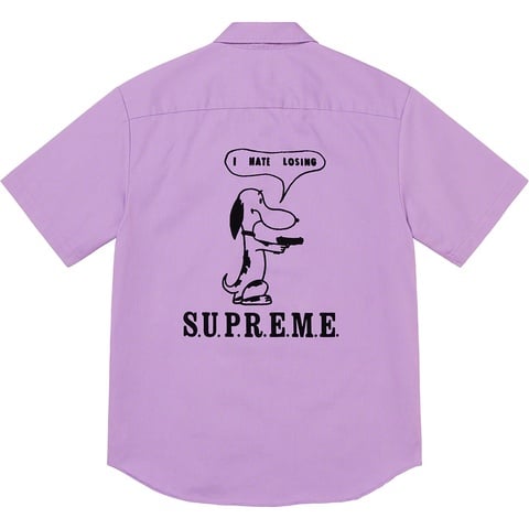 Supreme Dog S/S Work Shirt - Pale Purple