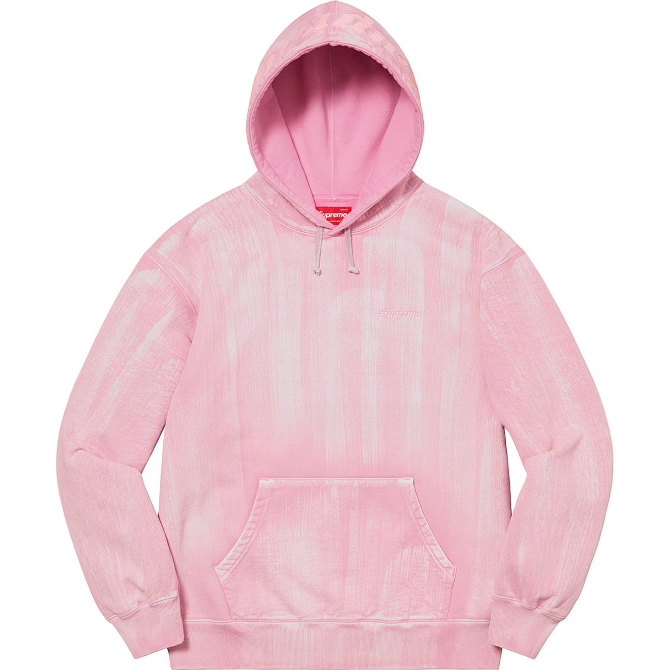 Supreme Brush Stroke Hooded Sweatshirt (SS21) - Pink - $168