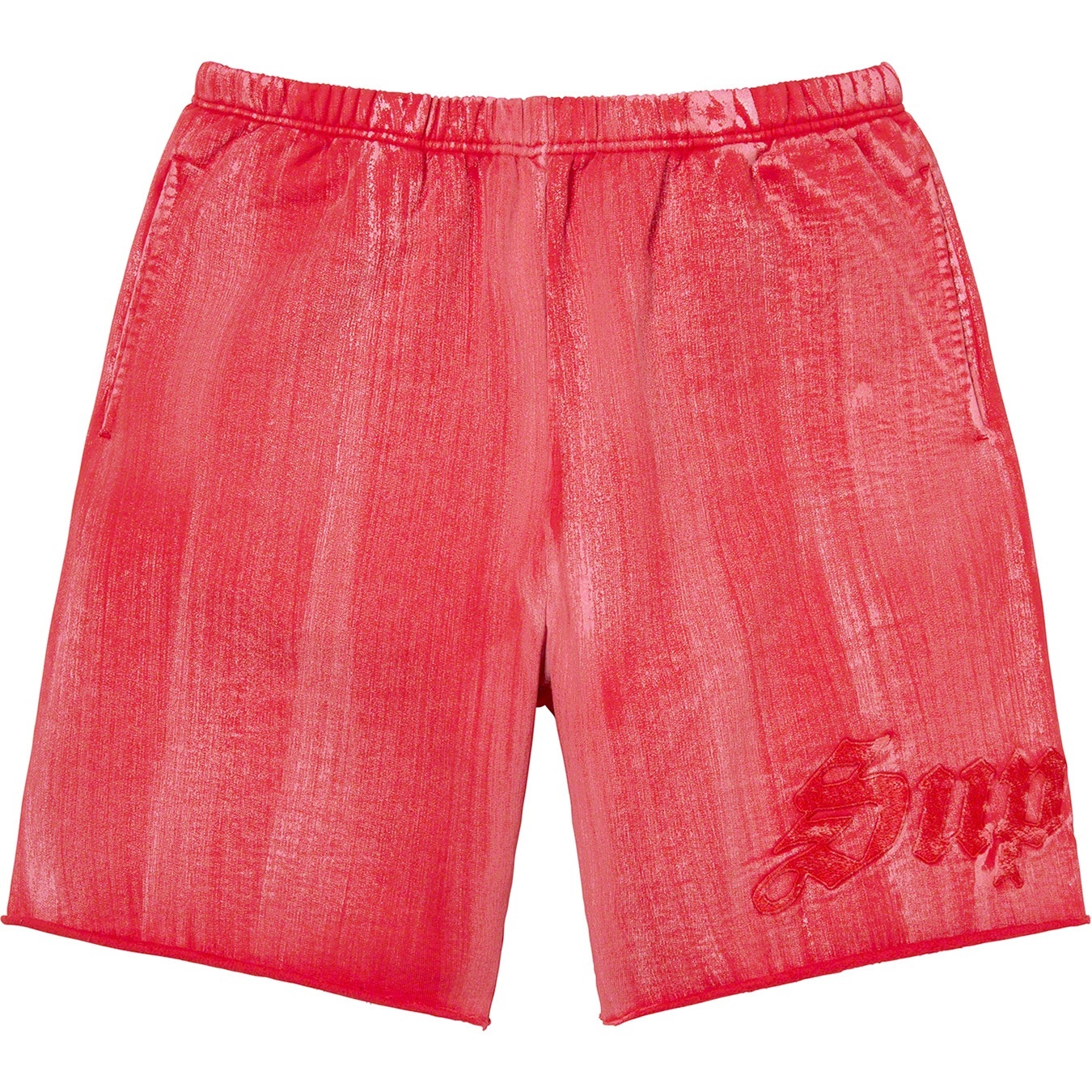 Supreme Brush Stroke Sweatshort (SS21) - Red - $118