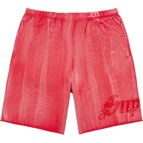 Supreme Brush Stroke Sweatshort - Red