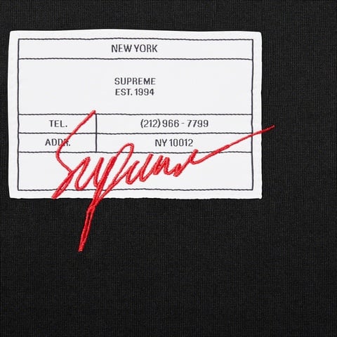 Supreme Signature Label S/S Top - Black