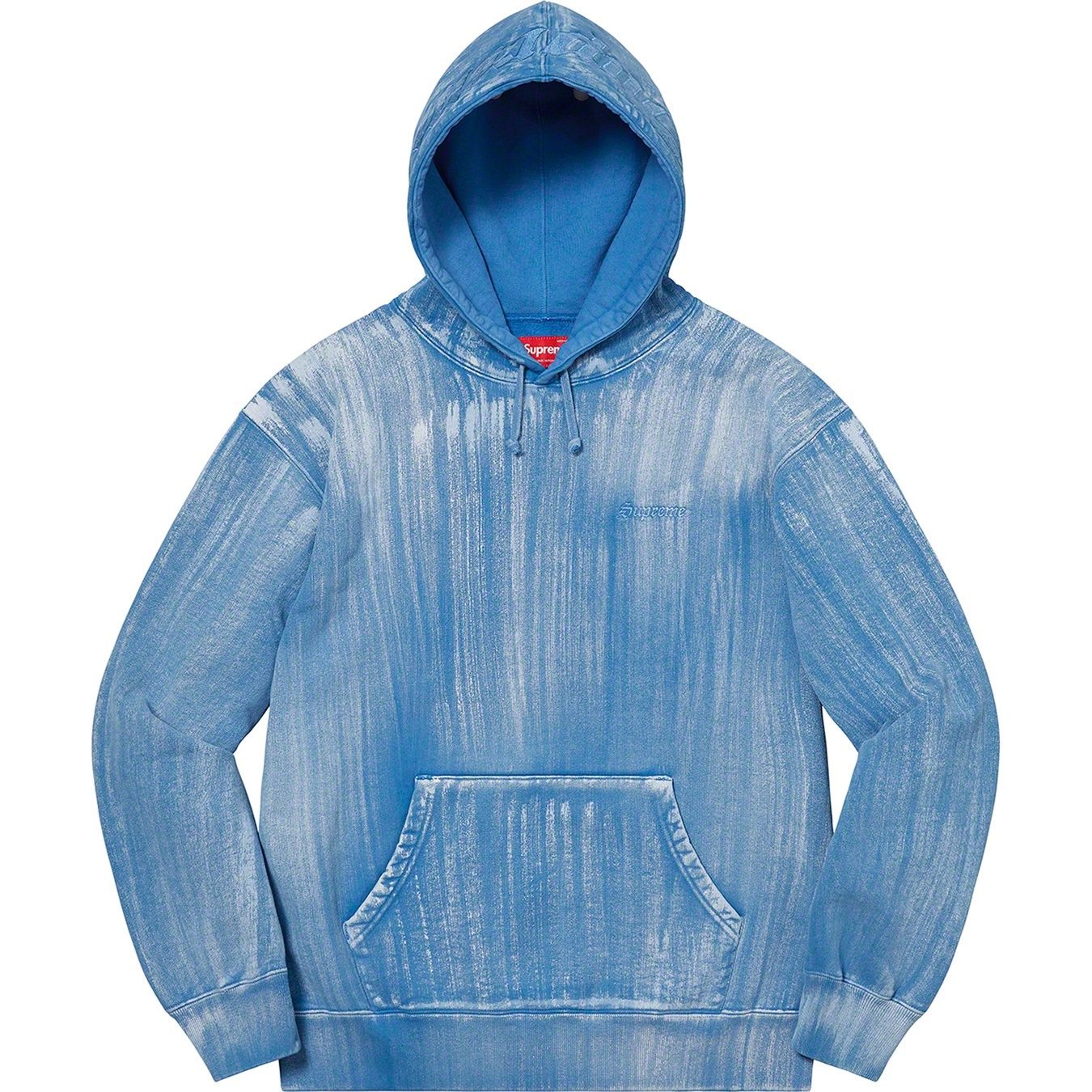 Supreme Brush Stroke Hooded Sweatshirt (SS21) - Pale Royal - $168
