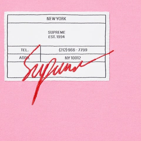 Supreme Signature Label S/S Top - Pink
