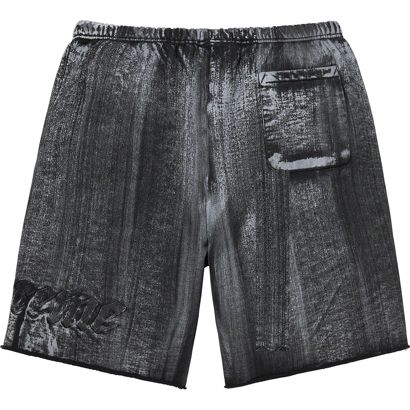 Supreme Brush Stroke Sweatshort (SS21) - Black - $118