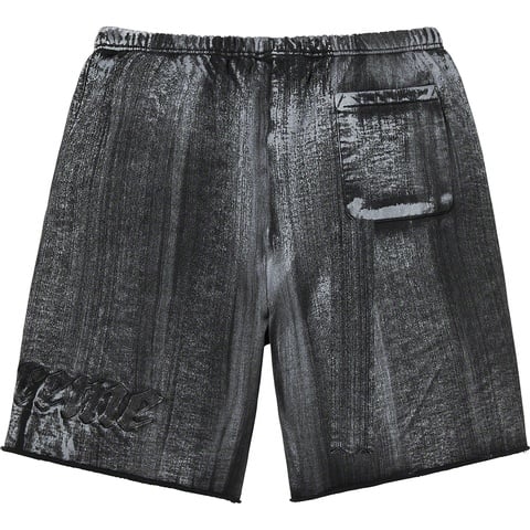 Supreme Brush Stroke Sweatshort - Black