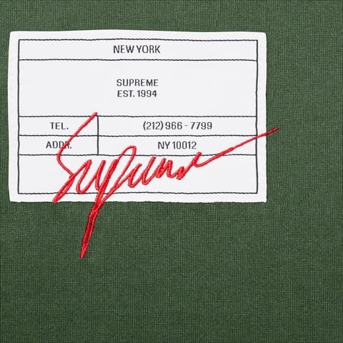 Supreme Signature Label S/S Top - Olive