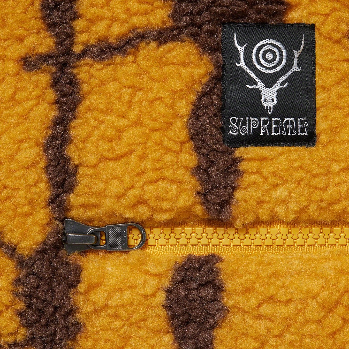 Supreme Supreme SOUTH2 WEST8 Fleece Jacket (SS21) - Mustard - $198