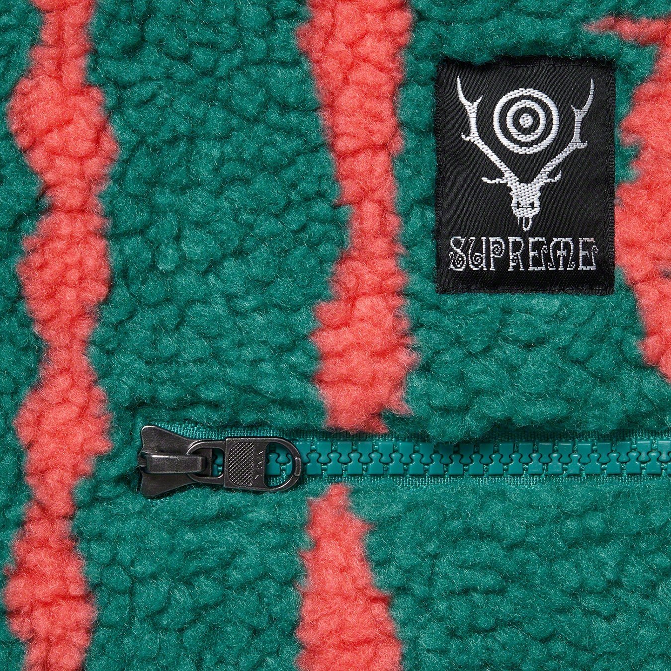Supreme Supreme SOUTH2 WEST8 Fleece Jacket (SS21) - Teal - $198