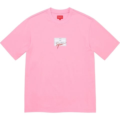 Supreme Signature Label S/S Top - Pink