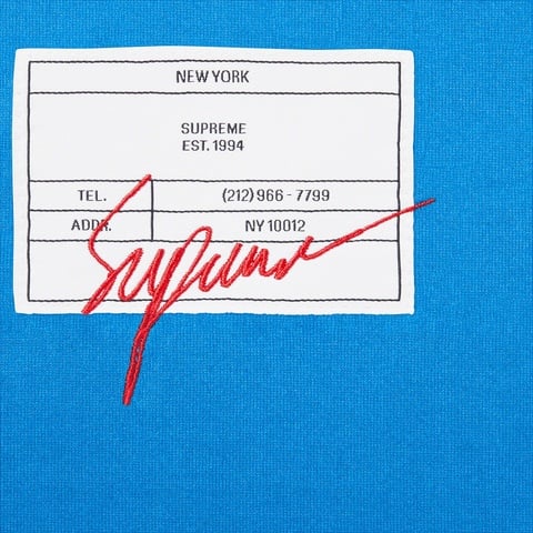 Supreme Signature Label S/S Top - Bright Blue