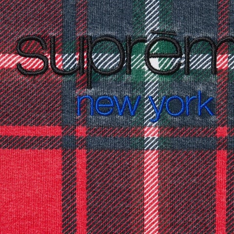 Supreme Plaid Crewneck - Red