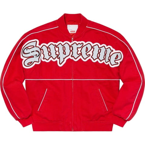 Twill Old English Varsity Jacket - Supreme