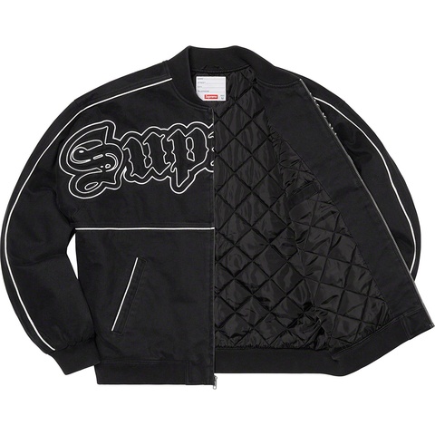 Twill Old English Varsity Jacket - Supreme