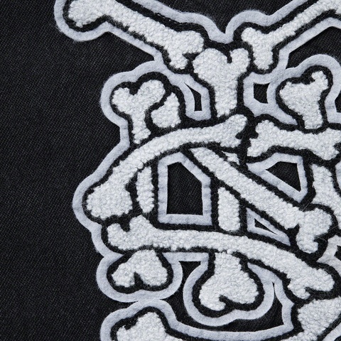 ウェア Supreme Patches Denim Baseball Jersey Supreme Patches Denim Baseball Jersey Black Men's - SS21 - US
