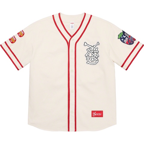 Patches Denim Baseball Jersey - spring/summer 2021 - Supreme