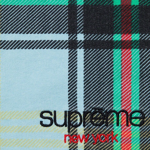 Supreme Plaid Sweatshort - Light Blue